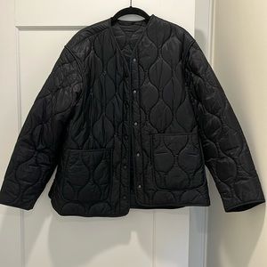 Other Stories Black Quilted Liner Jacket